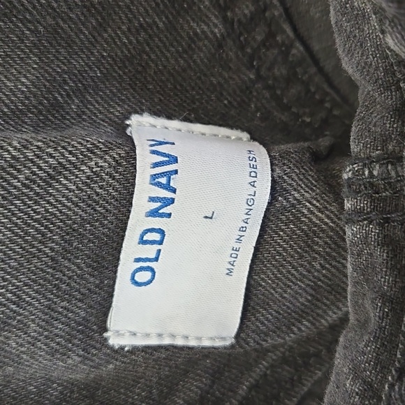 Black Denim Old Navy Overalls - Size Large - Picture 5 of 11